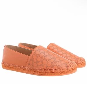 Orange Coach leather espadrille sz 6.5